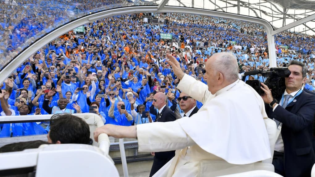 Création mondiale de la "Missa Mare Nostrum" lors de la messe du Pape, au Stade Orange-Velodrome de Marseille